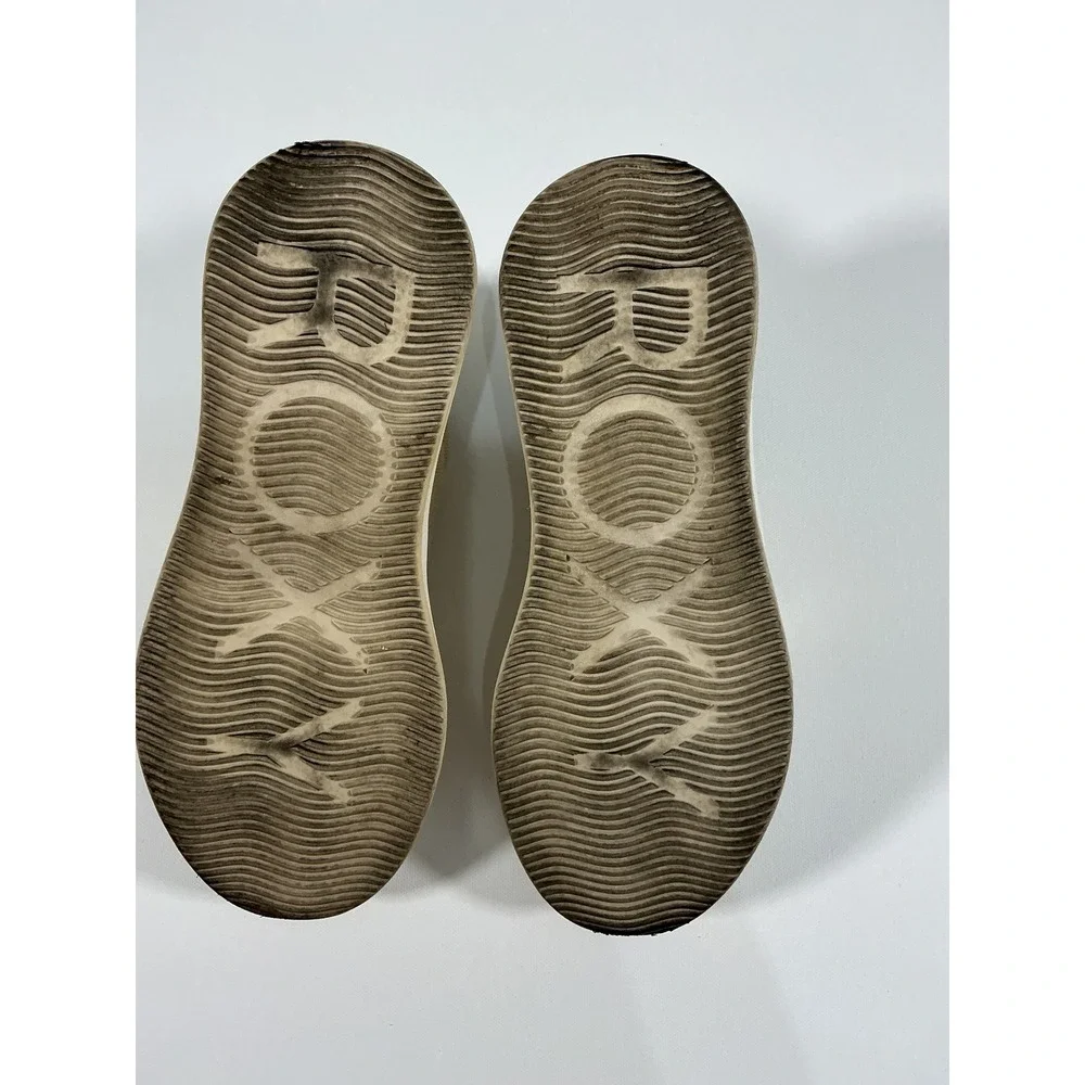 Roxy Carver Women's Sneakers Cream Gold Chunky Platform Size 7.5